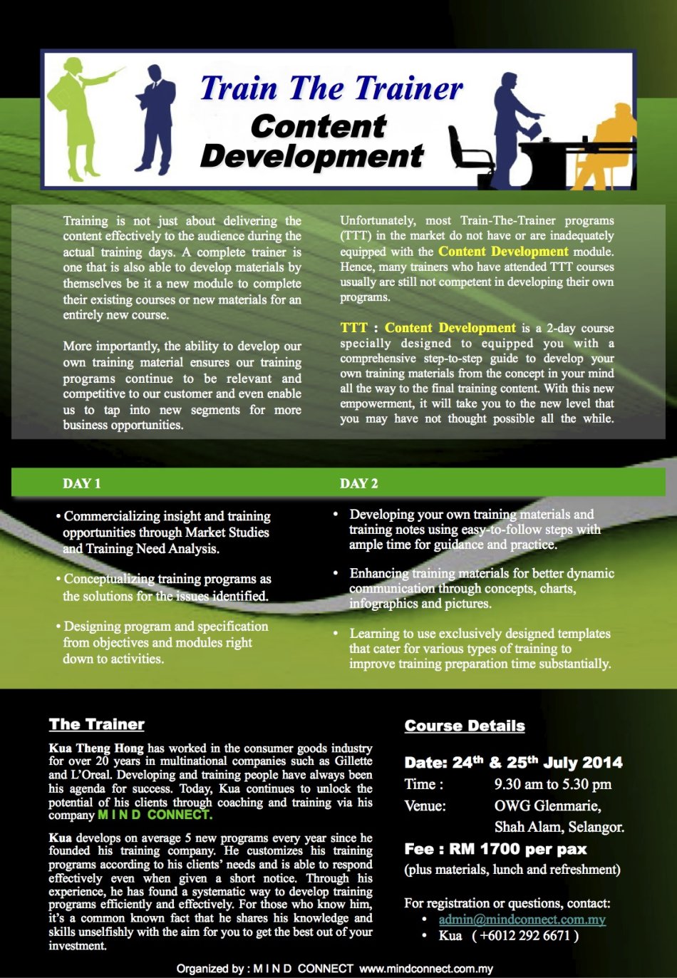 TTT: Content Development July 24th & 25th 2014
